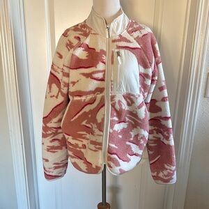 Pink and Cream Fleece Jacket